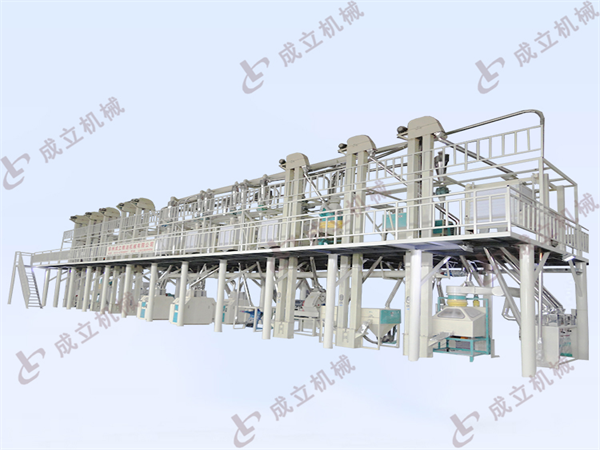 自動(dòng)日產(chǎn)100噸面粉加工設(shè)備生產(chǎn)產(chǎn)線(xiàn)的制粉效果